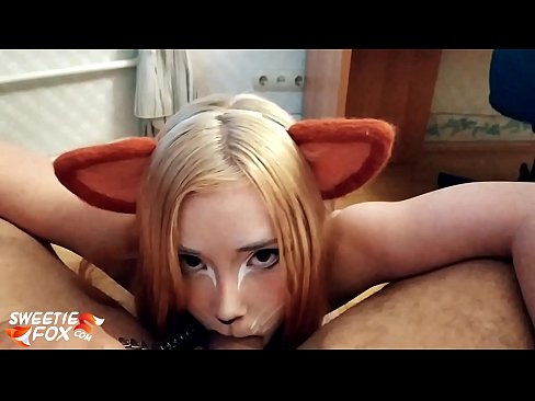 ❤️ Kitsune loro dick na kụkọba n'ọnụ ya ❤️❌  na anyi ❌